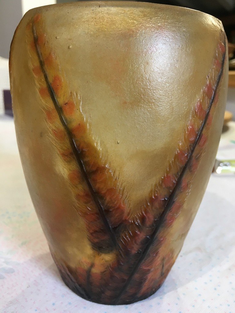 Gabriel Argy Rousseau  Vase Plumes-photo-5