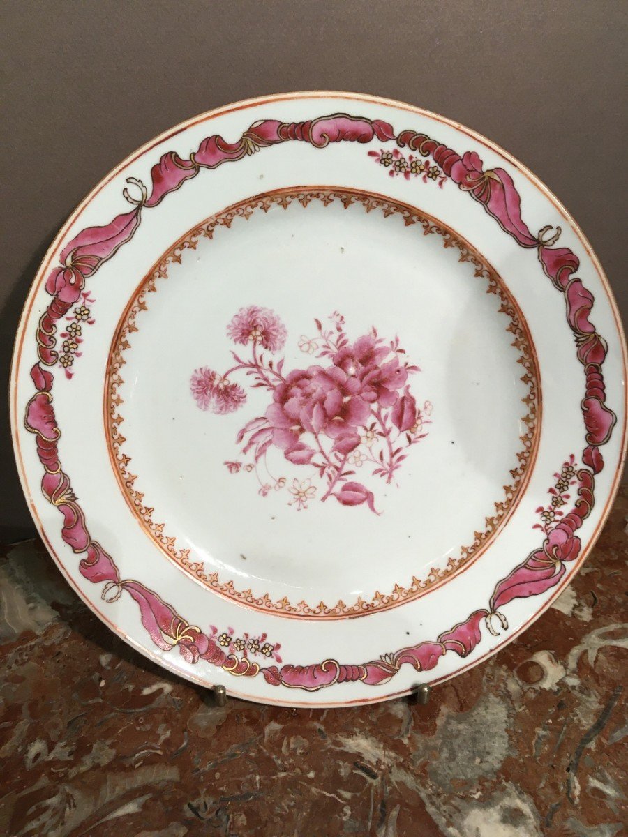 Paire d'Assiettes Porcelaine De Chine  du 18 éme siècle-photo-2