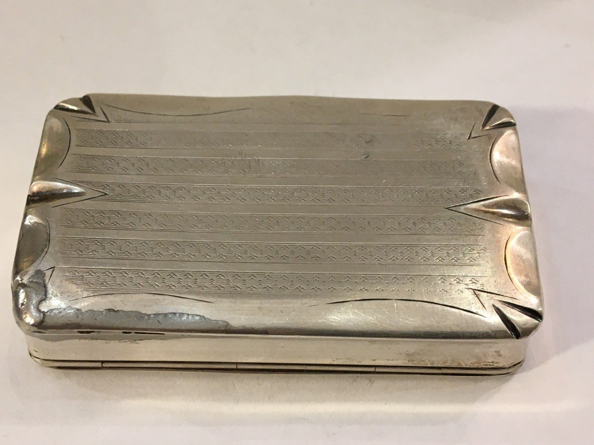 Old Louis XV Style Silver Snuff Box-photo-3
