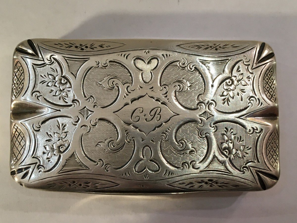 Old Louis XV Style Silver Snuff Box-photo-1