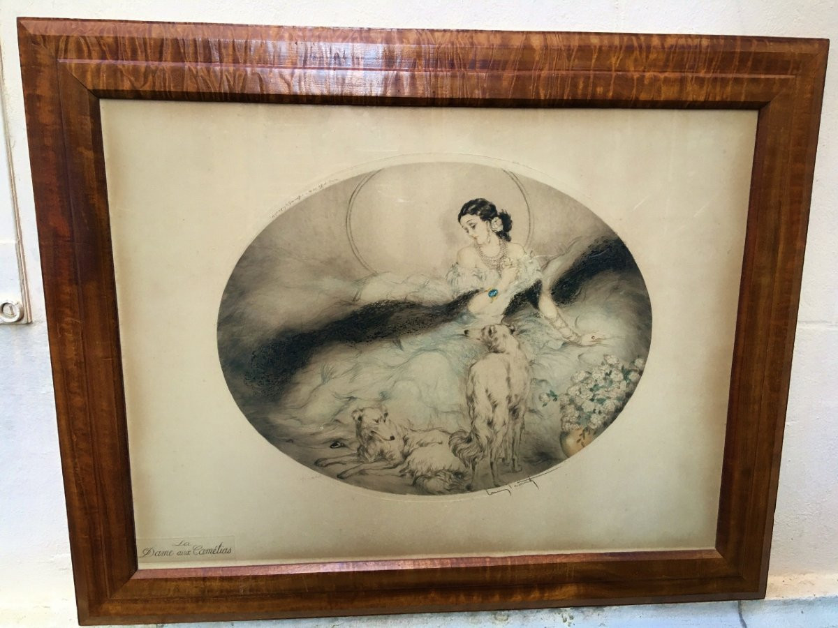 Pair Of Aquatint Etchings Signed Louis Icart (1888 - 1950)-photo-4