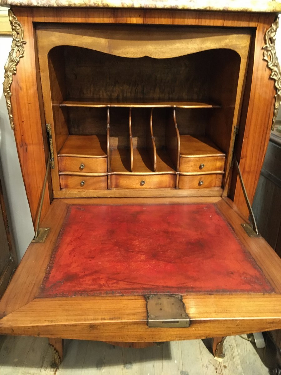 Louis XV Style Secretary Signed M Limart 19th Century -photo-4