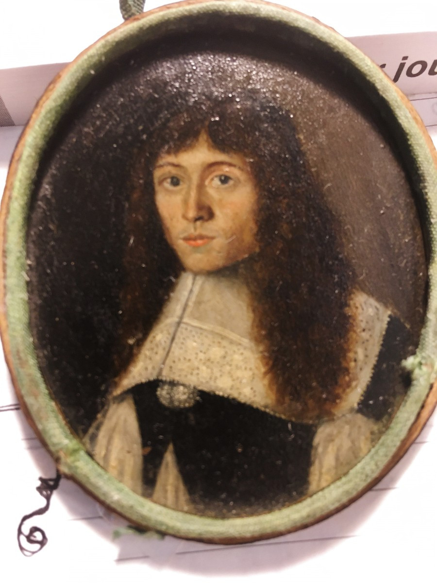 Miniature sur cuivre d'époque 17 ème siècle
