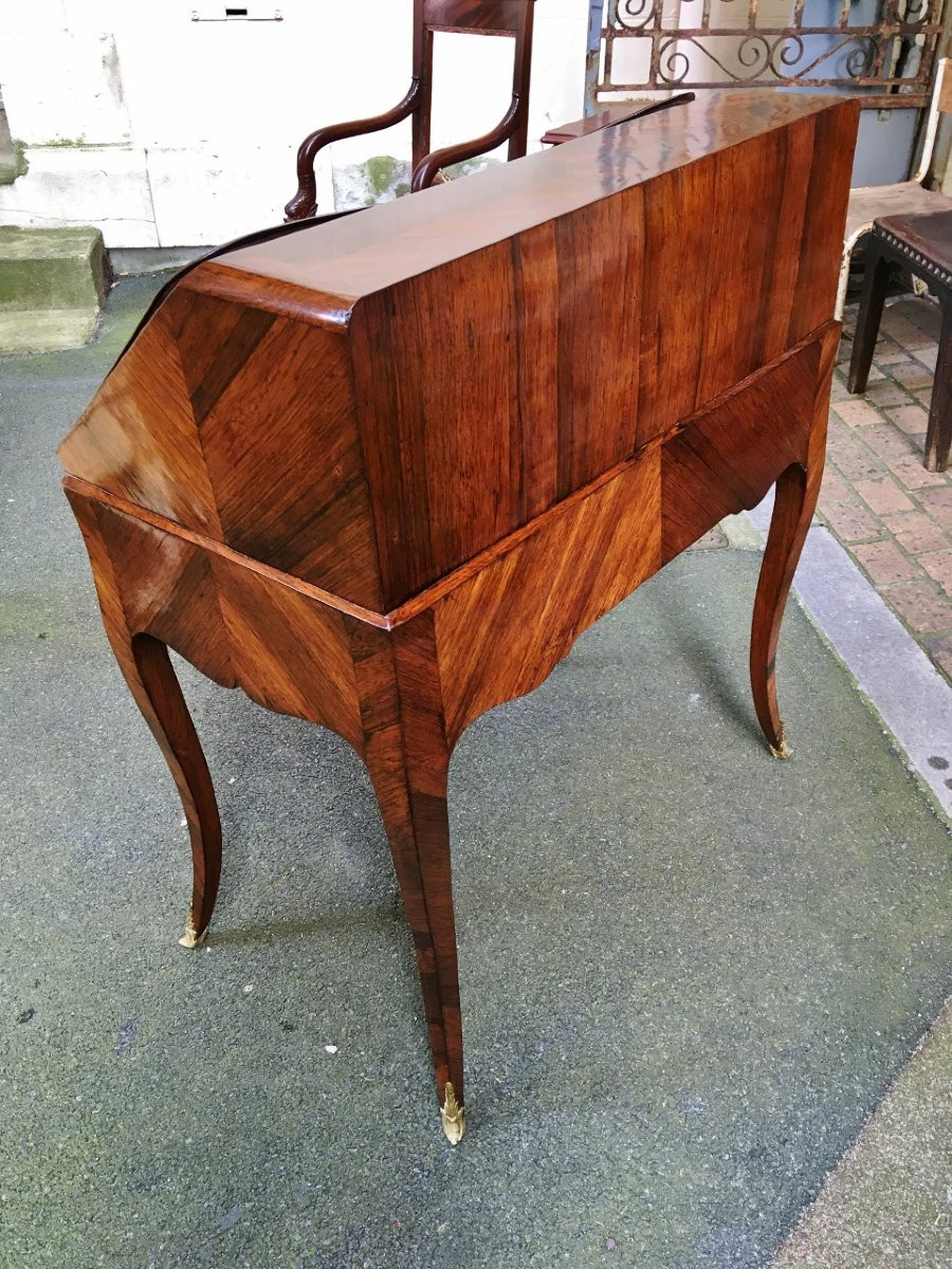 Louis XV Sloping Desk Signed Pierre Migeon II (1701 - 1758)-photo-3