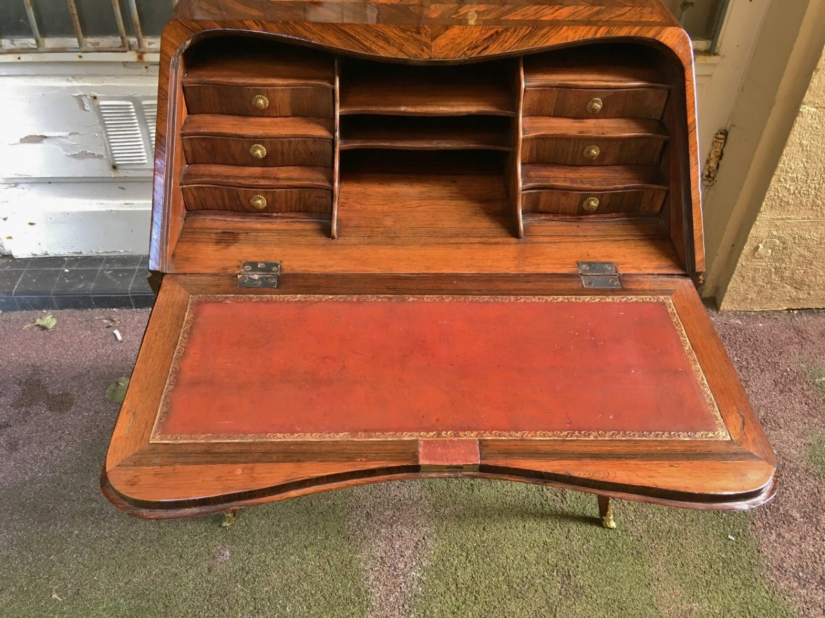 Louis XV Sloping Desk Signed Pierre Migeon II (1701 - 1758)-photo-5