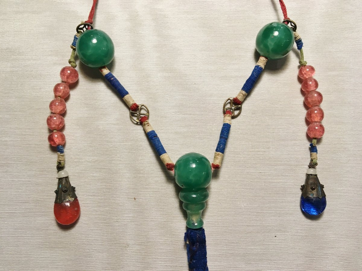 Mandarin Necklace, China, 19th Century-photo-3