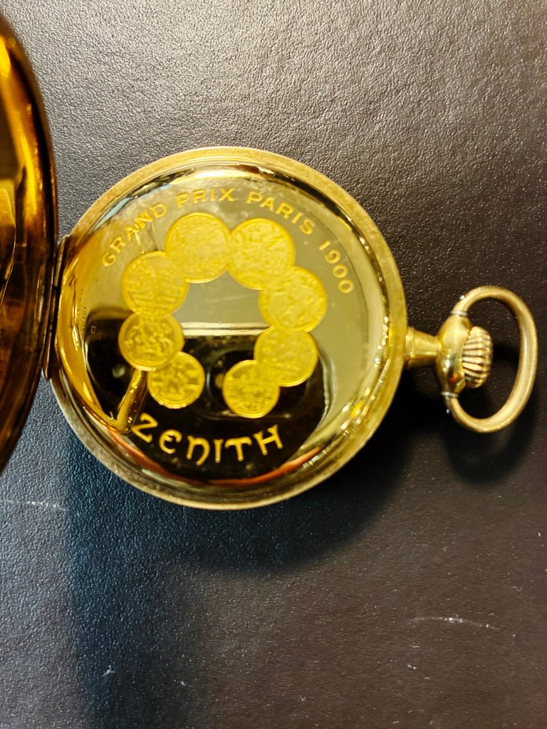 Montre de poche en or 18 K Marque Zenith-photo-3