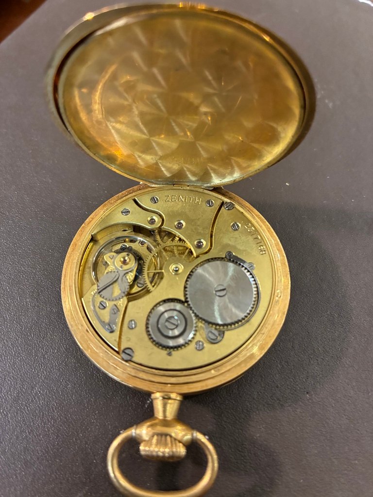 Montre de poche en or 18 K Marque Zenith-photo-2