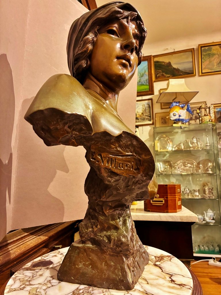 Bronze Fille de Bohème par E Villanis -photo-2
