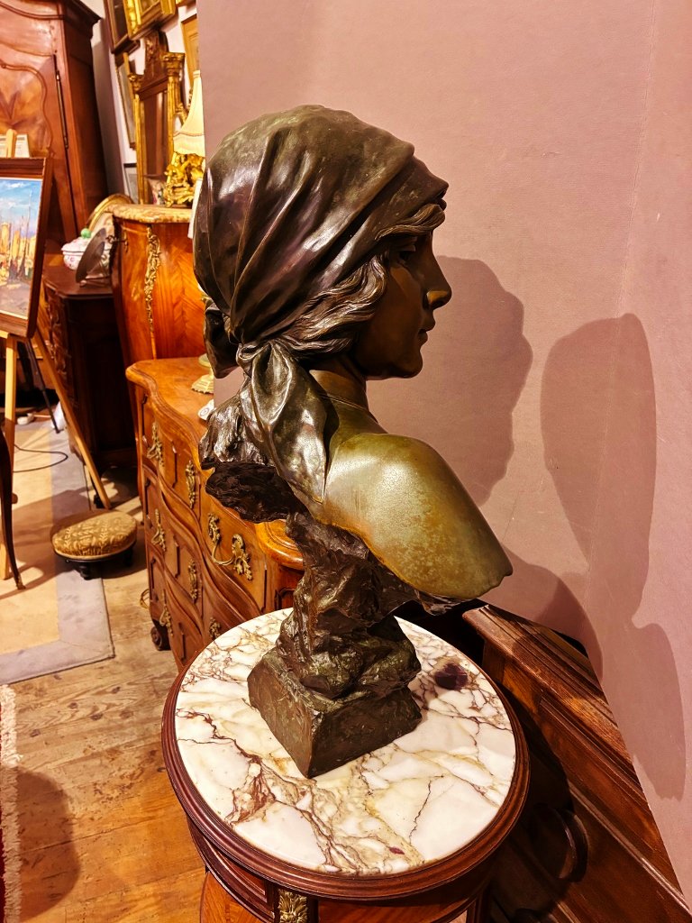 Bronze Fille de Bohème par E Villanis -photo-2