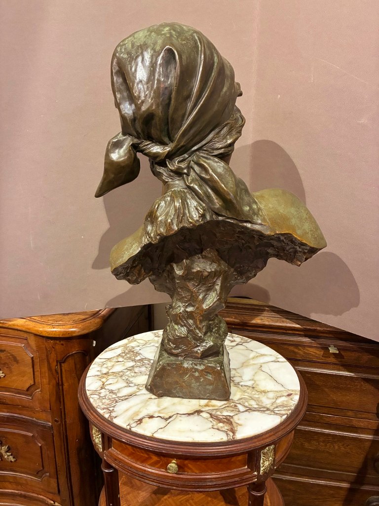Bronze Fille de Bohème par E Villanis -photo-4