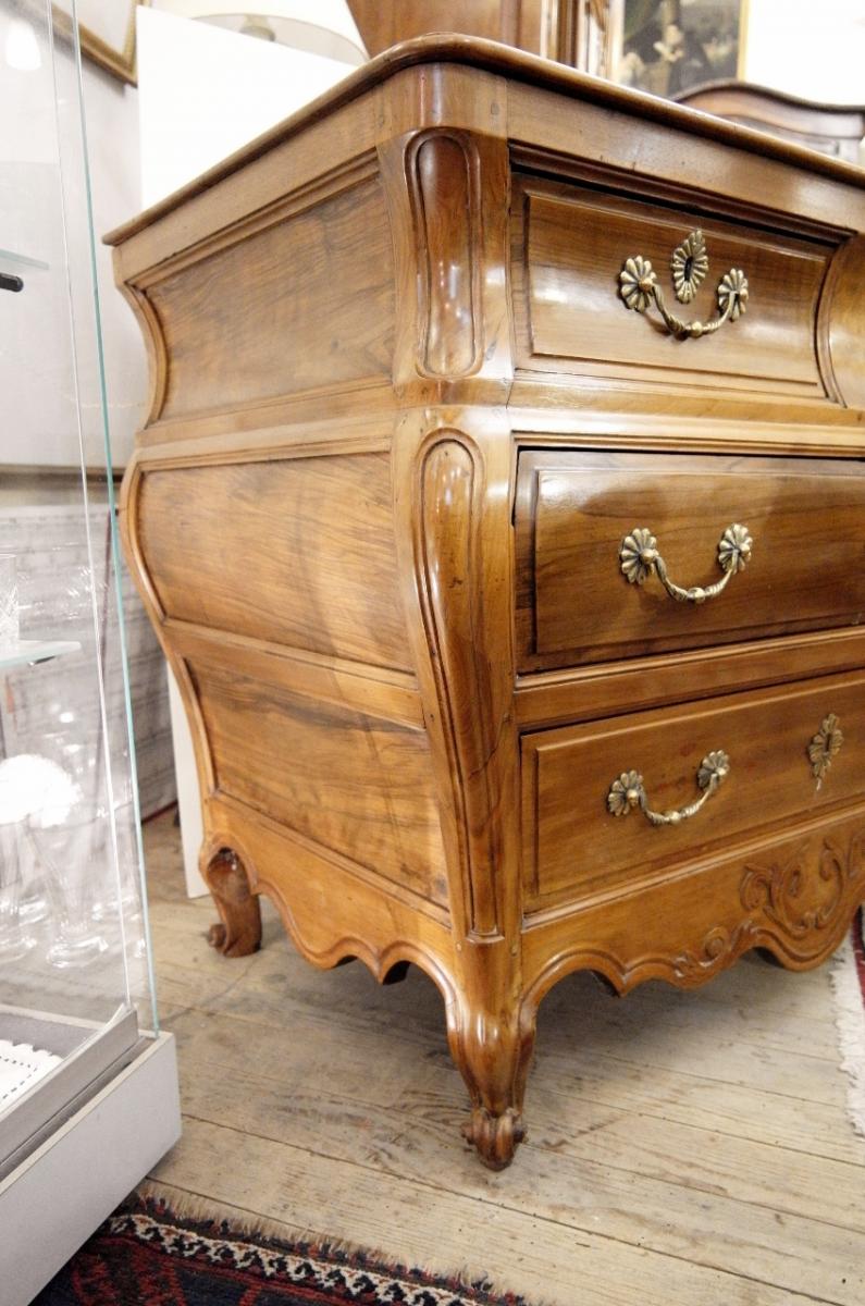 Commode Bordelaise  Louis XV En Noyer d'Amérique-photo-4