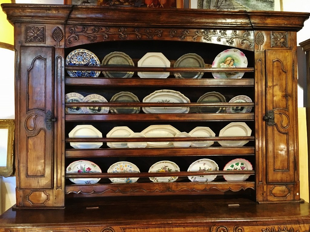 Rare Grand Basque Dresser In Louis XV Oak-photo-3