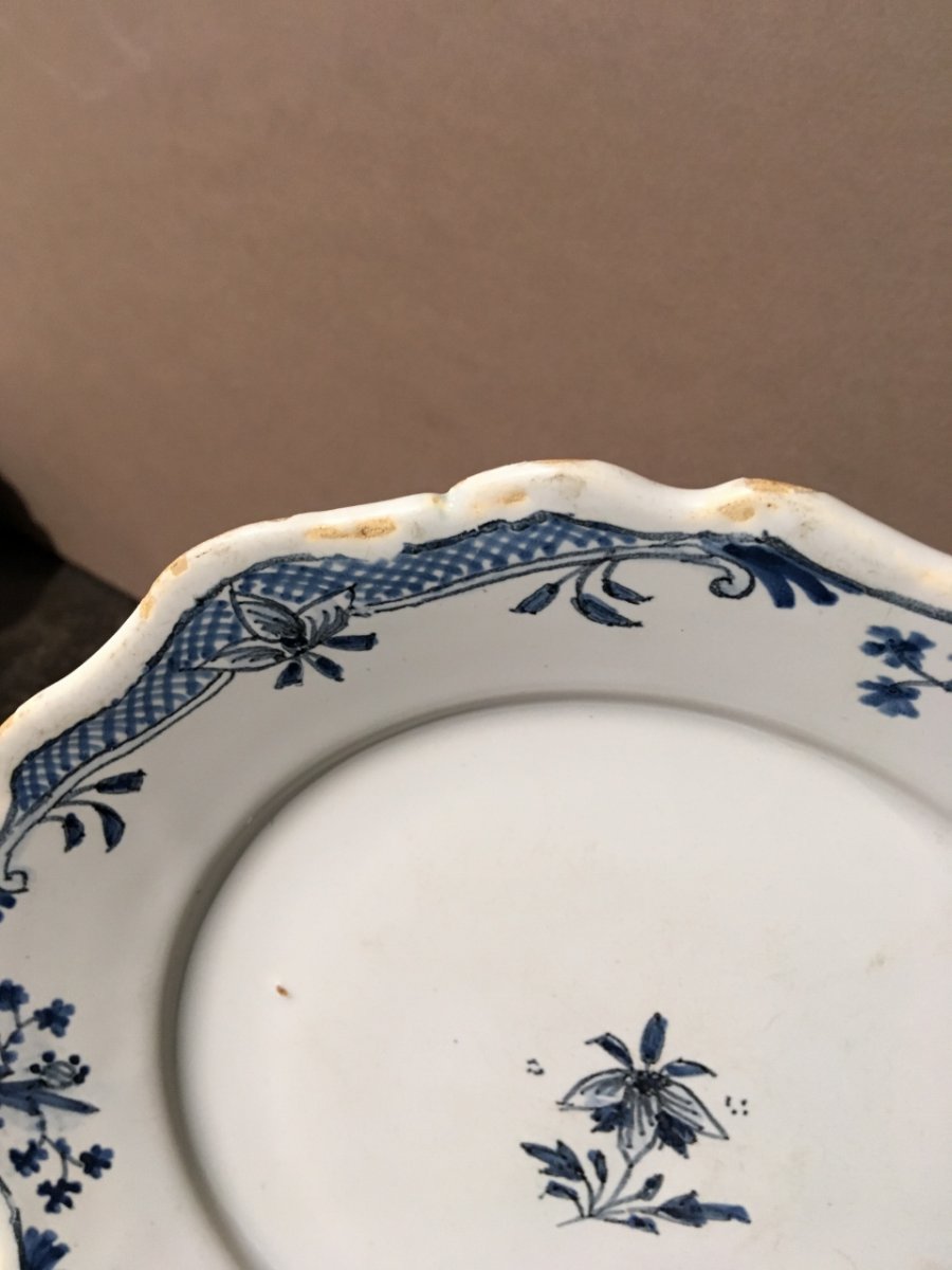 Earthenware Plate From Sinceny 18 Th Century-photo-3