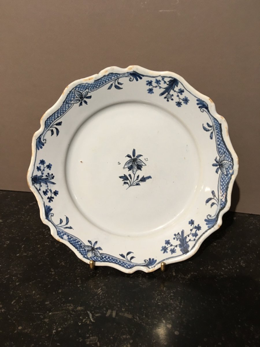 Earthenware Plate From Sinceny 18 Th Century