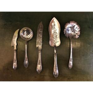 Louis XVI Style Service Cutlery In Sterling Silver Late 19th Century