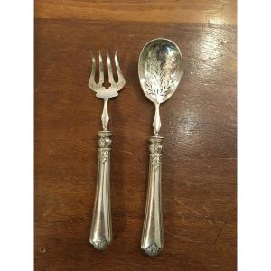 Strawberry Or Other Service Cutlery In Sterling Silver