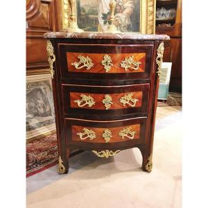 Rare And Elegant Small Commode Stamped Jean-charles Ellaume From The 18th Century