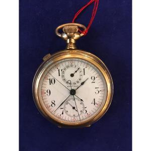Montre de poche chronographe  Harvard à rattrapage G F 