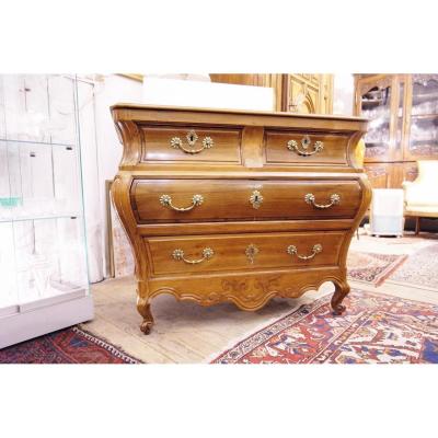 Louis XV Walnut Commode In Walnut