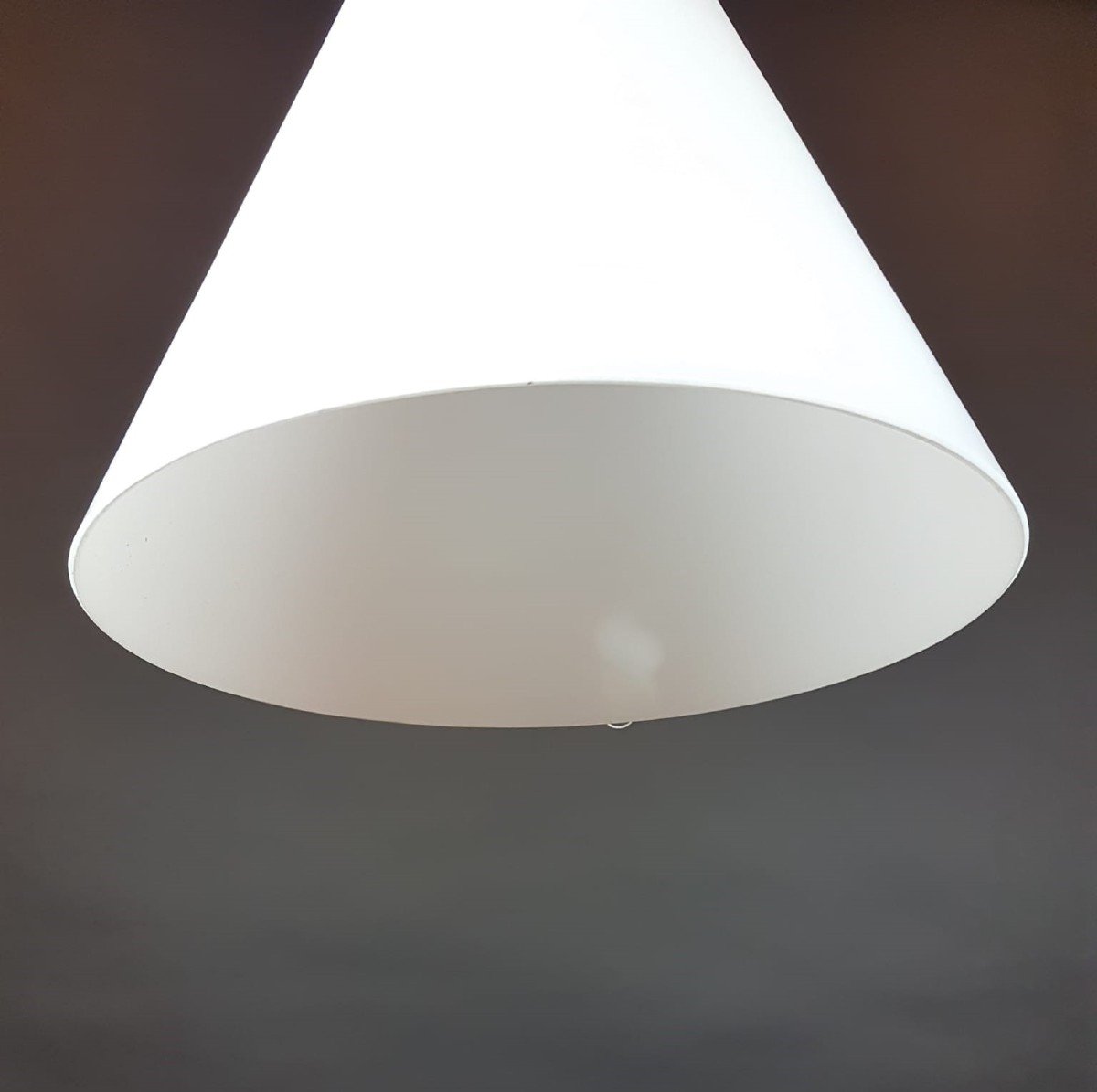 Fontana Arte, Pendant Lamp In White Opaline-photo-4