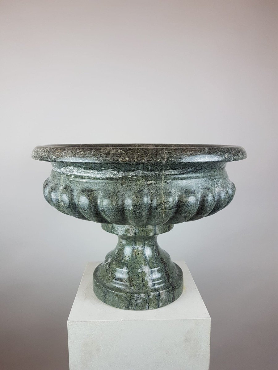 Veined Green Marble Basin, Italy Late 19th-photo-3