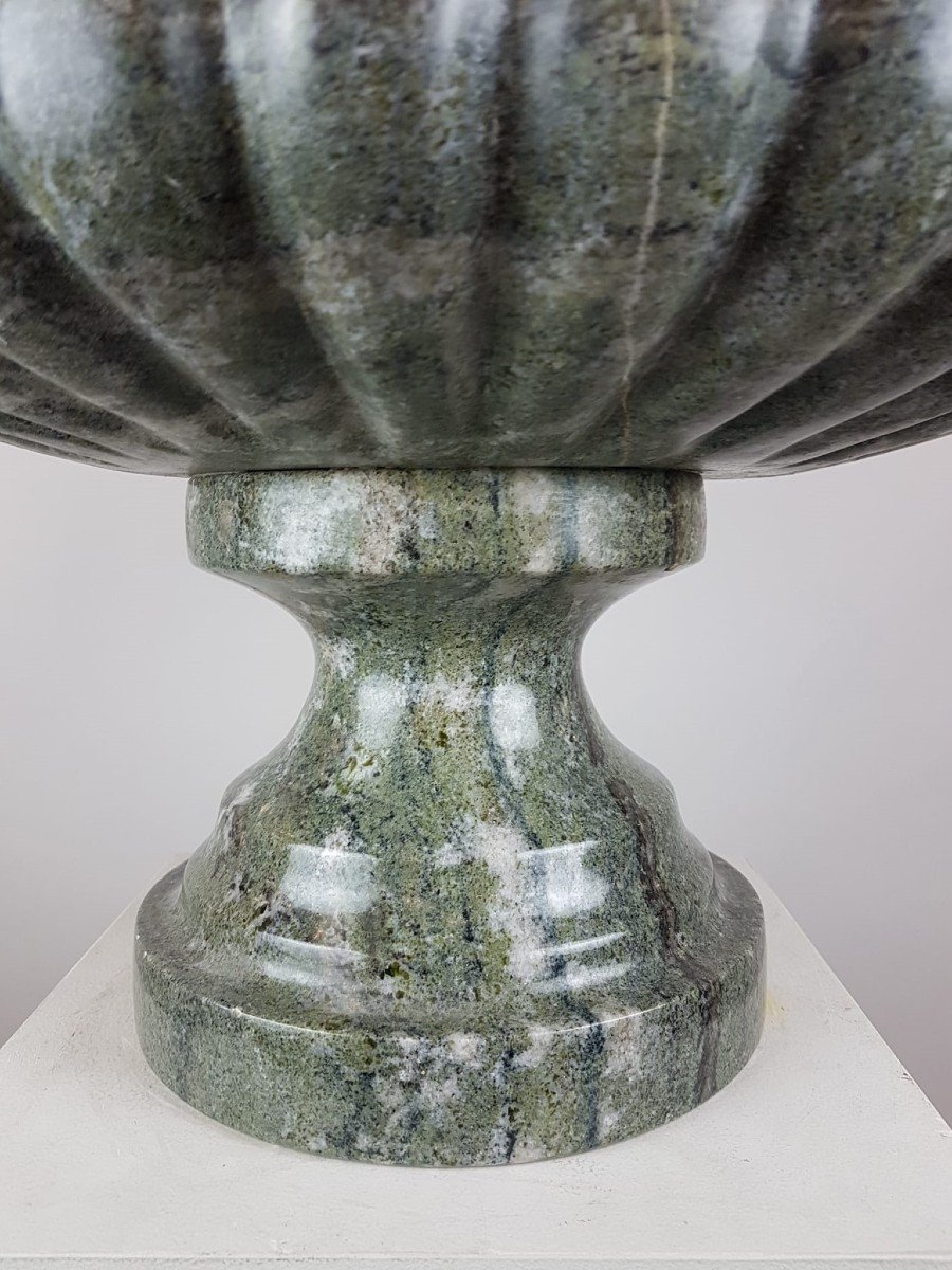 Veined Green Marble Basin, Italy Late 19th-photo-2