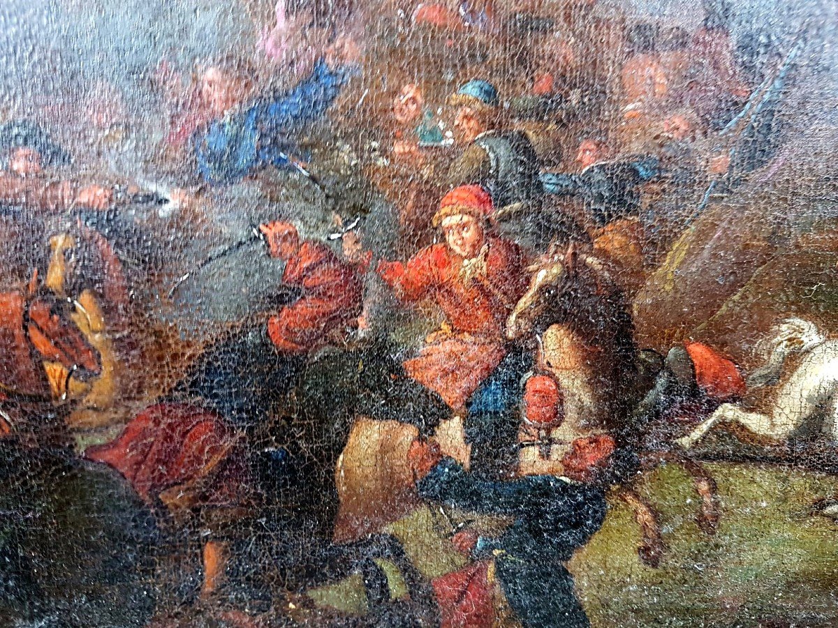 Oil On Canvas - Battle Scene-photo-4