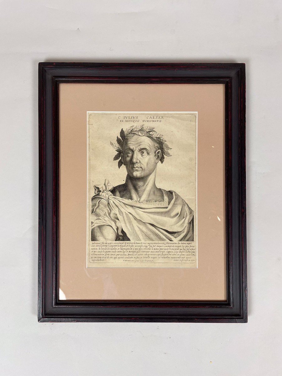 Mariette (1694-1774) Engraver, Set Of 5 Portraits Of Emperors, 18th-photo-6