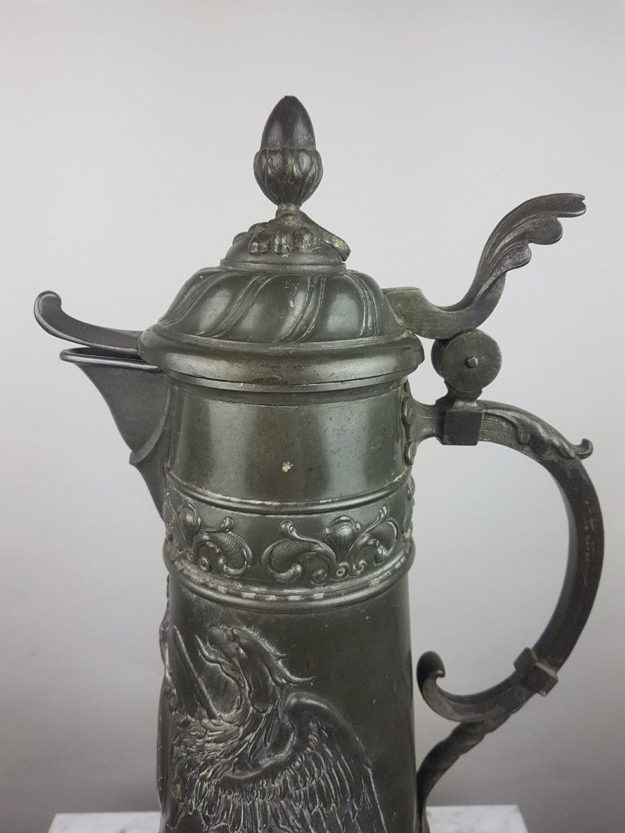 Large Pewter Jug, Late 19th Early 20th-photo-2