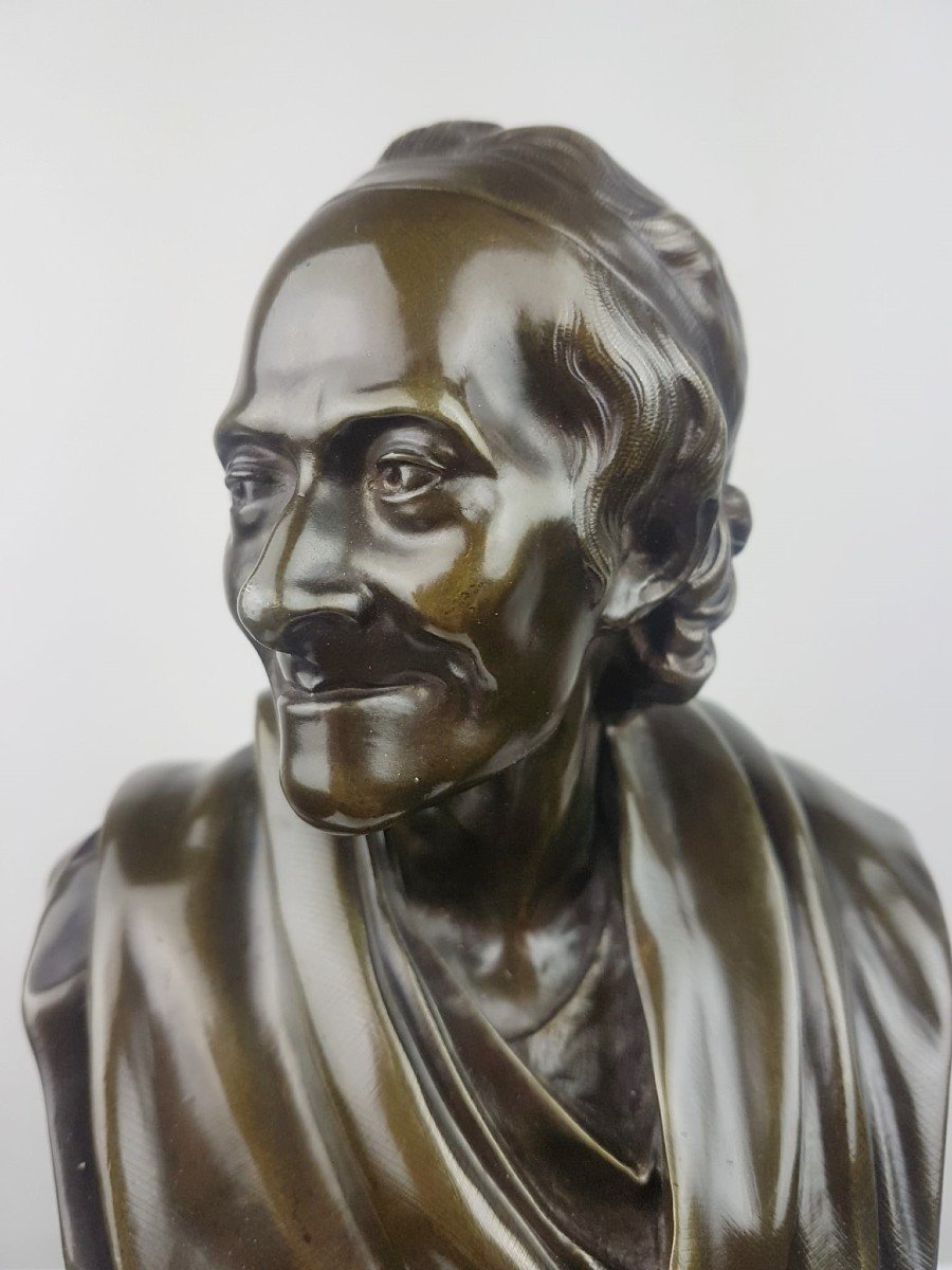 Buste De Voltaire - Bronze-photo-2