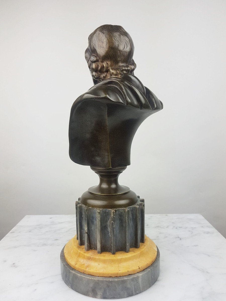 Buste De Voltaire - Bronze-photo-2