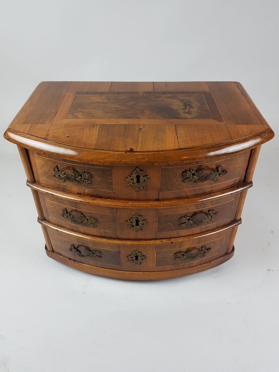 Commode De Maitrise En Noyer Et Ronce d'Acajou, 18th-photo-4