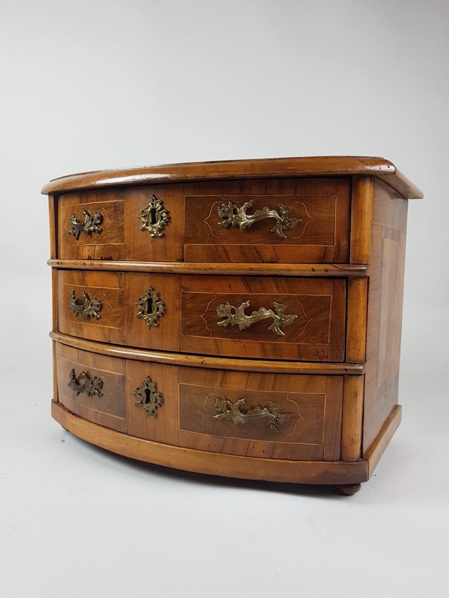 Commode De Maitrise En Noyer Et Ronce d'Acajou, 18th-photo-5