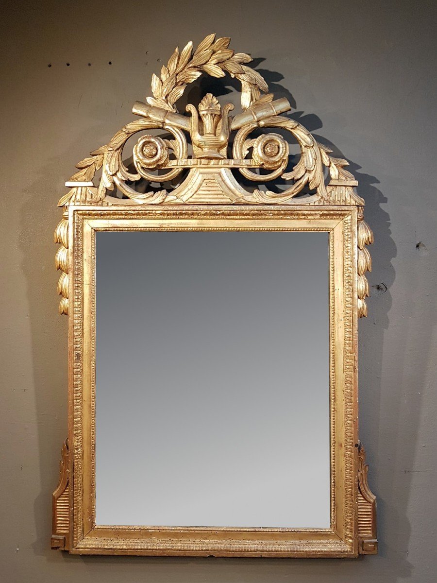 Miroir d'époque Louis XVI En Bois Doré