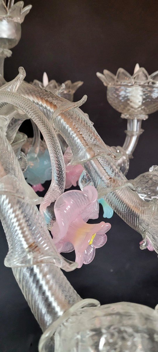 Murano Glass Chandelier, 20th-photo-3