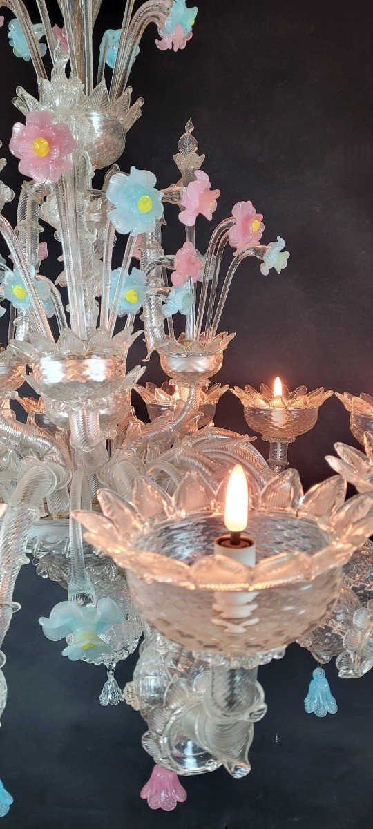 Murano Glass Chandelier, 20th-photo-4