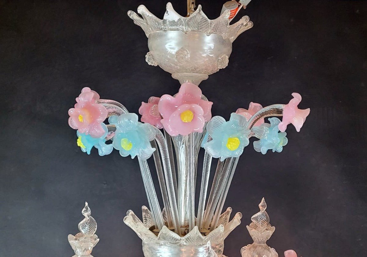 Murano Glass Chandelier, 20th-photo-5