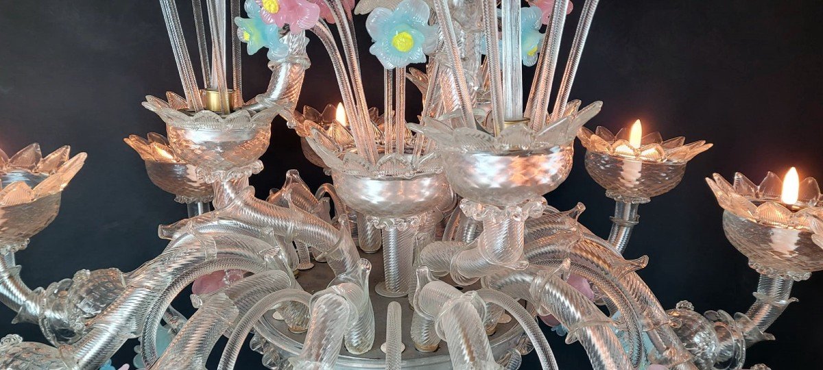 Murano Glass Chandelier, 20th-photo-6