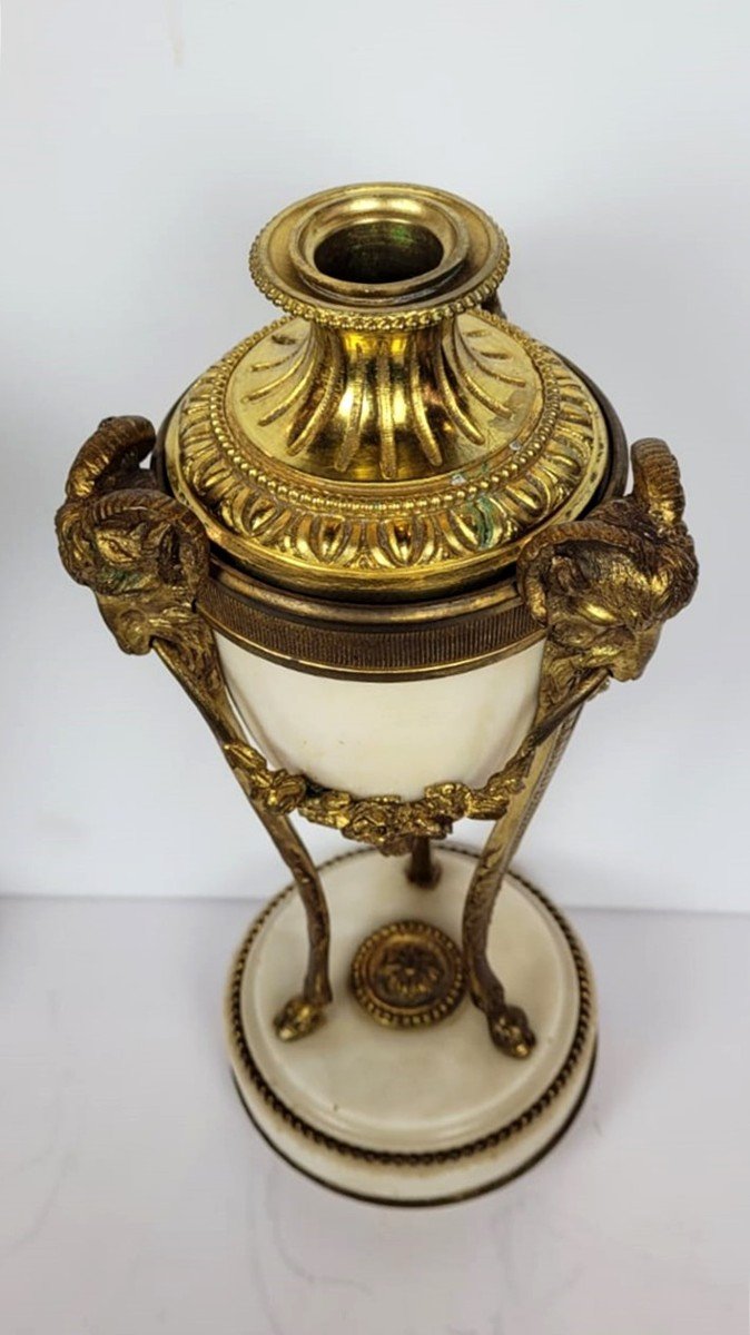 Pair Of Cassolettes / Empire Candlesticks-photo-1