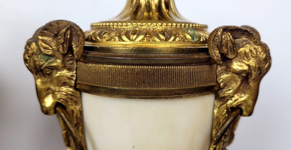 Pair Of Cassolettes / Empire Candlesticks-photo-2