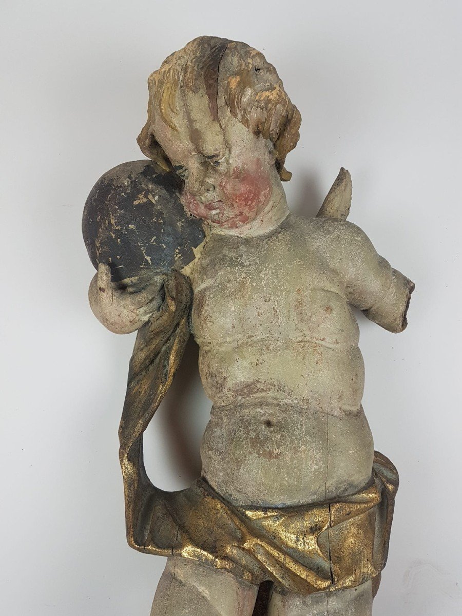 Putti En Bois Sculpté, Autriche 18th