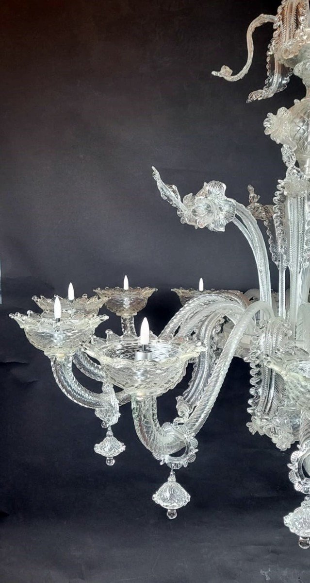Large Murano Glass Chandelier-photo-3