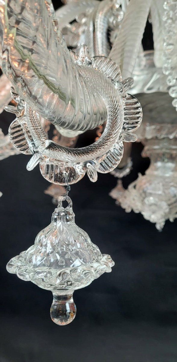 Large Murano Glass Chandelier-photo-4