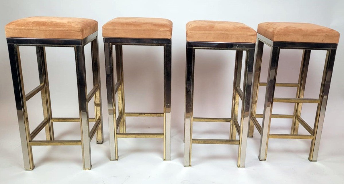 Set Of 4 Belgochrome Stools