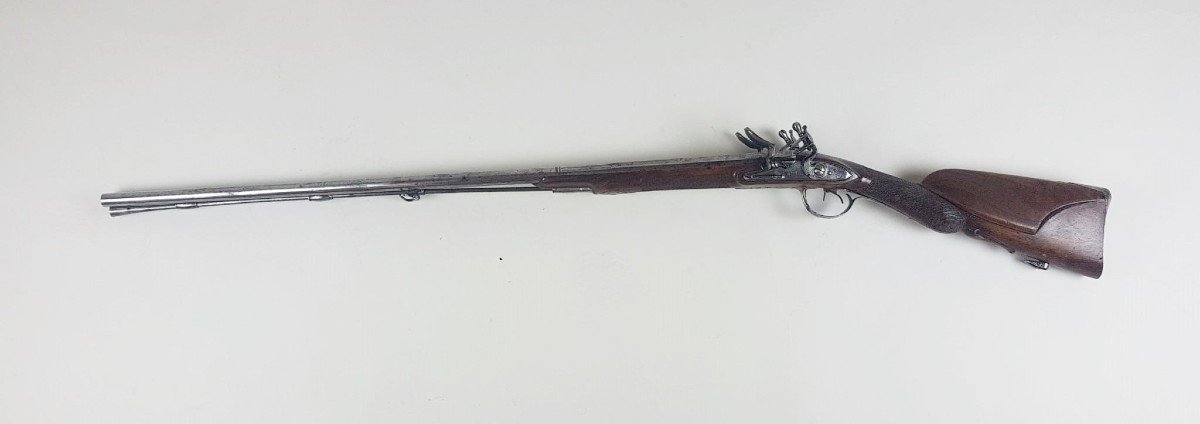 Elégant Et Long Fusil De Chasse à Silex, 18th