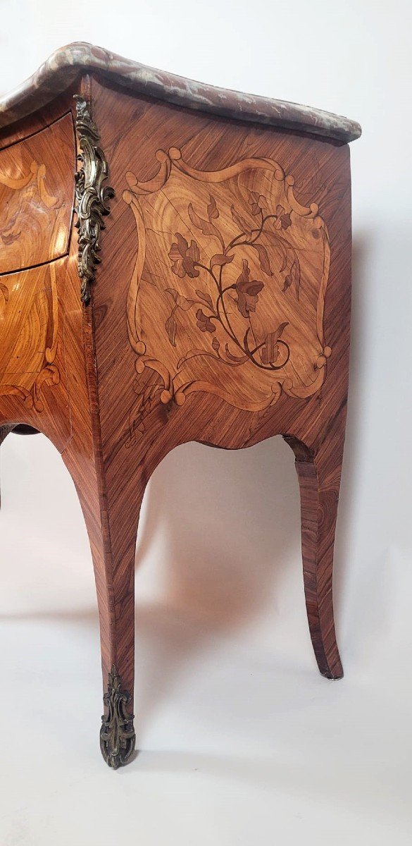 Commode Marquetée Louis XV-photo-3