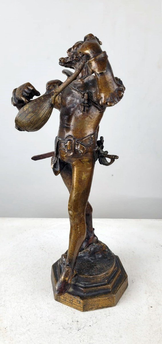 Bronze Sculpture - Mephisto - Signed Auguste De Wever-photo-2