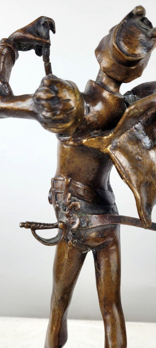 Sculpture Bronze - Méphisto - signé Auguste De Wever-photo-4