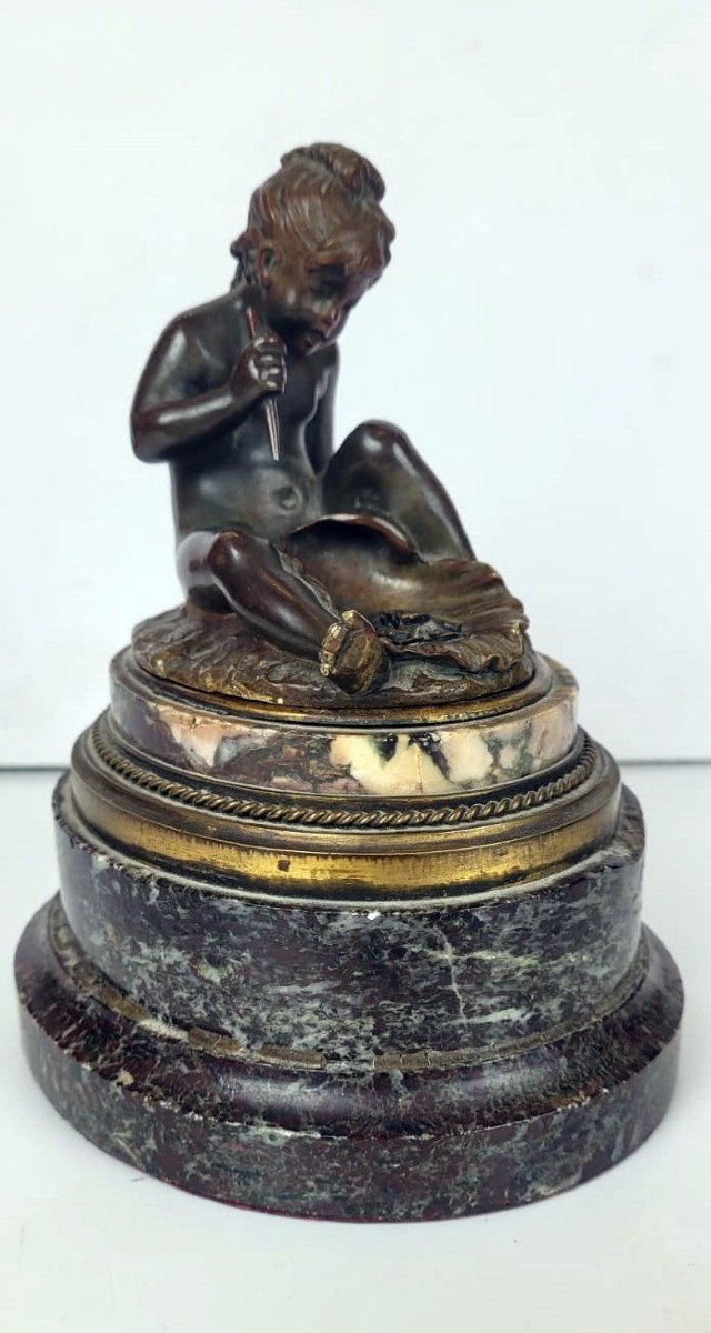 Joli Petit Bronze Signé A Moreau